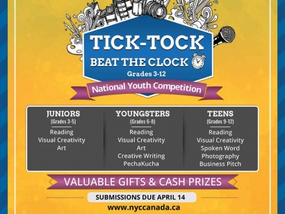 Join Misk Islamic Society of Canada&#039;s Tick-Tock Beat the Clock National Youth Competition (Registration Deadline April 11)