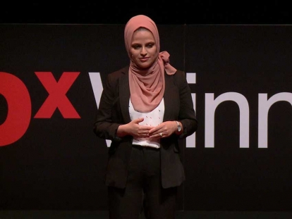 In 2019, Kobra Rahimi was a speaker at TEDxWinnipeg in Winnipeg, Manitoba.