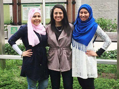 University of Ottawa students Noura Abdalaal, Tuba Yousuf, and Nour Khalaf, have raised enough funds to provide meals for a number of people at the Ottawa Mission this Friday, June 24th