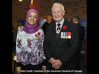 Rasha Al-Katta with the Governor General of Canada David Johnston