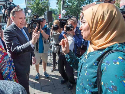 Coalition Avenir Québec leader François Legault on the campaign trail last September before the election that saw his party form a majority government. 
