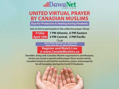 Participate In the United Virtual Prayer For Protection and Healing During the COVID-19 Pandemic by Canadian Muslims