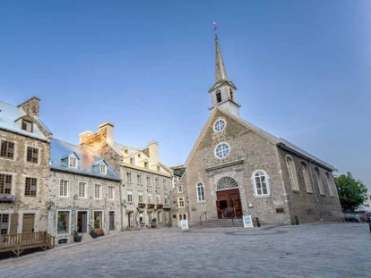 Église Notre-Dame-des-Victoires, in Old Québec. Of that city’s population, 93.6 per cent call themselves Catholic.